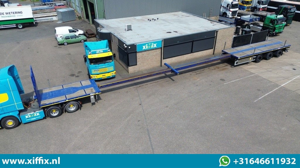 Nooteboom 3-ass. Vlakke dubbel 2x uitschuifbare oplegger / 3x gestuurd - Dropside/ Flatbed semi-trailer: picture 1 Nooteboom 3-ass. Vlakke dubbel 2x uitschuifbare oplegger / 3x gestuurd - Dropside/ Flatbed semi-trailer: picture 1