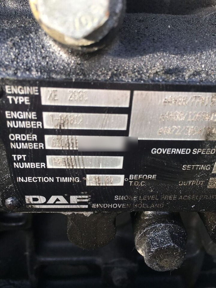 DAF xe280c DAF xf95 truck - Engine for Truck: picture 1 DAF xe280c DAF xf95 truck - Engine for Truck: picture 1