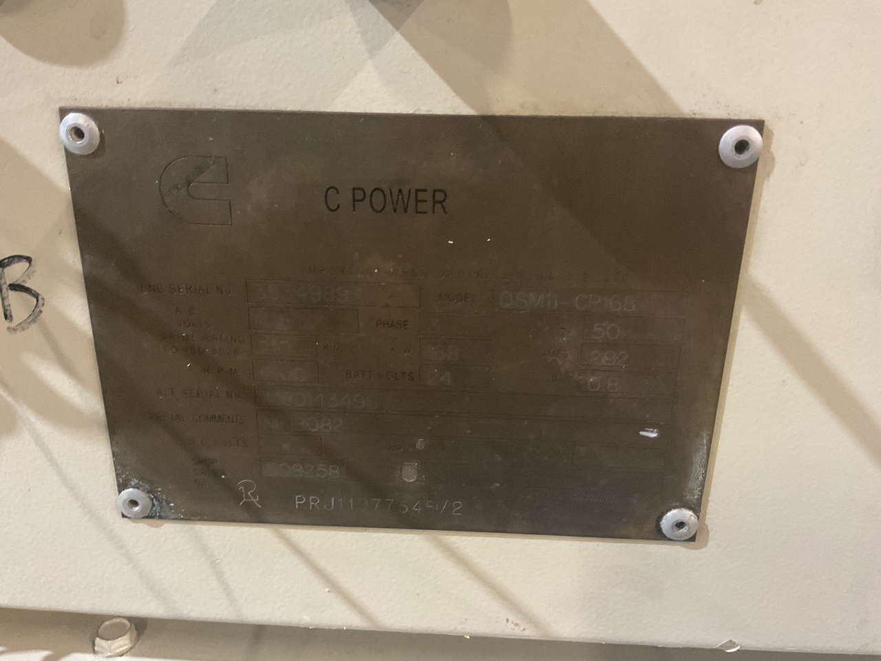 Generator set Cummins QSM11, Marine generatorset. 200 KVA Low hours like brand new. (1): picture 11
