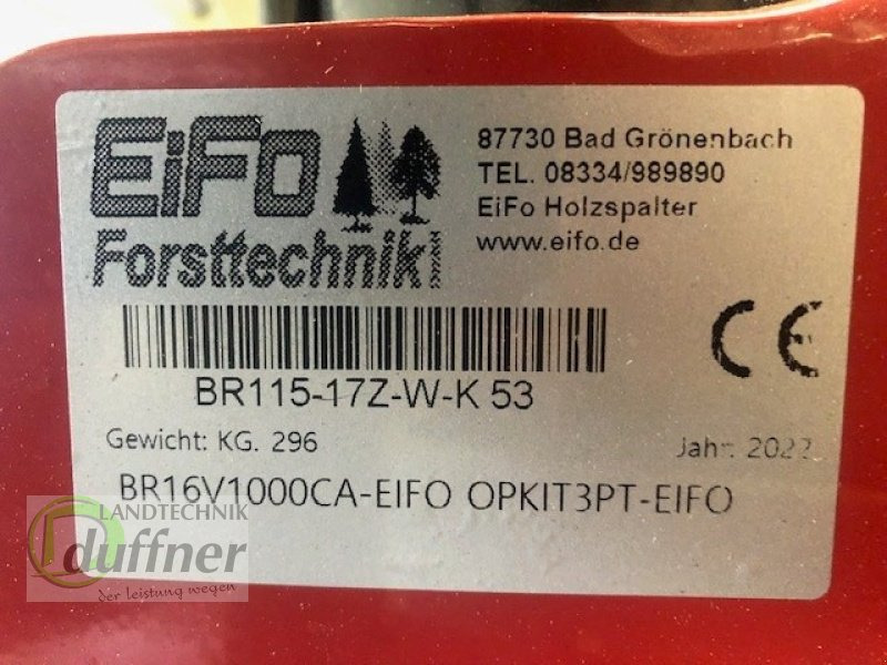 EiFo BR 115-17Z-WK 53 - Log splitter: picture 5 EiFo BR 115-17Z-WK 53 - Log splitter: picture 5