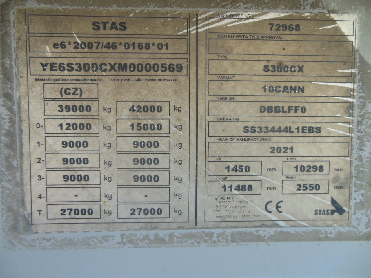 Tipper semi-trailer Stas S300CX, 49m3, ADR, 9 TONE ACHSEN,WIE NEUE-TOP!!!: picture 22 Tipper semi-trailer Stas S300CX, 49m3, ADR, 9 TONE ACHSEN,WIE NEUE-TOP!!!: picture 22