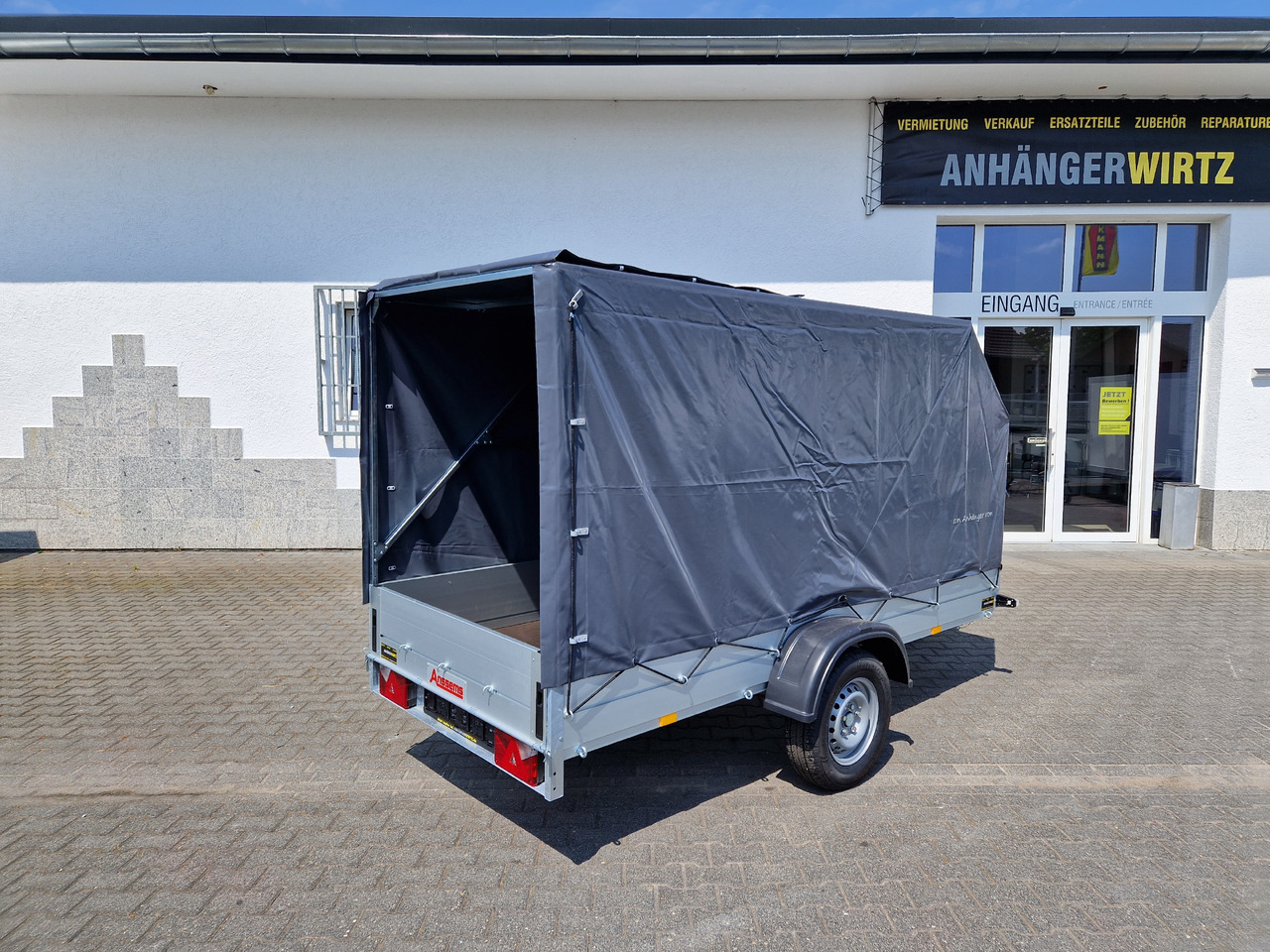 Aluliner Planen Anhänger GTB 1200 301x126x150cm +Hochplane grau schräg (M) 1200kg Aktion - Car trailer: picture 3 Aluliner Planen Anhänger GTB 1200 301x126x150cm +Hochplane grau schräg (M) 1200kg Aktion - Car trailer: picture 3