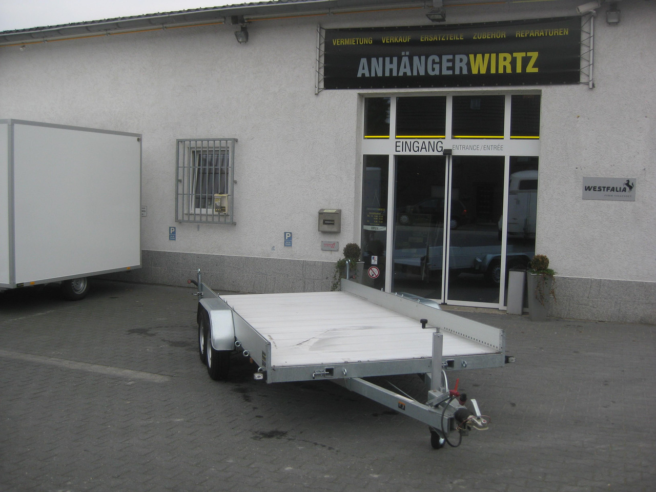 Anssems Transporter AMT 2500 440x190x18cm Aluboden Alurampen Seilwinde 2500kg Modell 22 - Dropside/ Flatbed trailer: picture 1 Anssems Transporter AMT 2500 440x190x18cm Aluboden Alurampen Seilwinde 2500kg Modell 22 - Dropside/ Flatbed trailer: picture 1