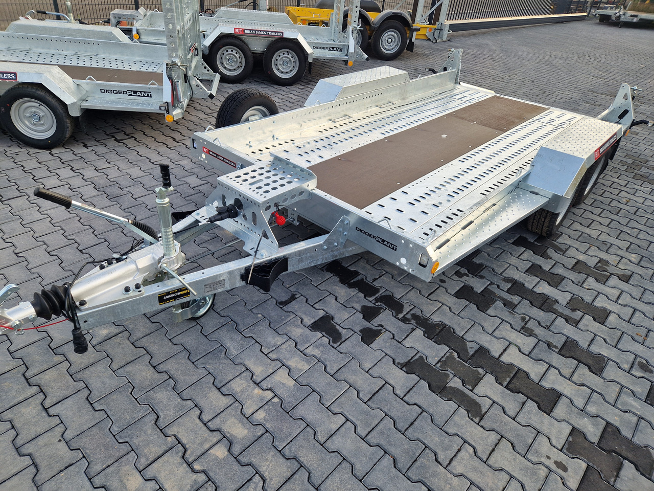 Plant trailer Brian James Digger Plant 543-3717-35-2 370x170x15cm Auffahrklappe Reserverad Schaufelablage 3500kg: picture 9