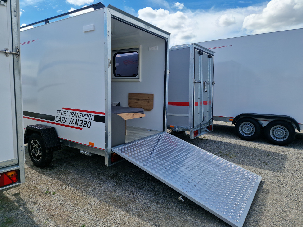 Caravan Koffer Camp TFS ST 320.01 320x150x180cm Premium Rampe Seitentür Fenster Bett 1300kg 100km/H: picture 10