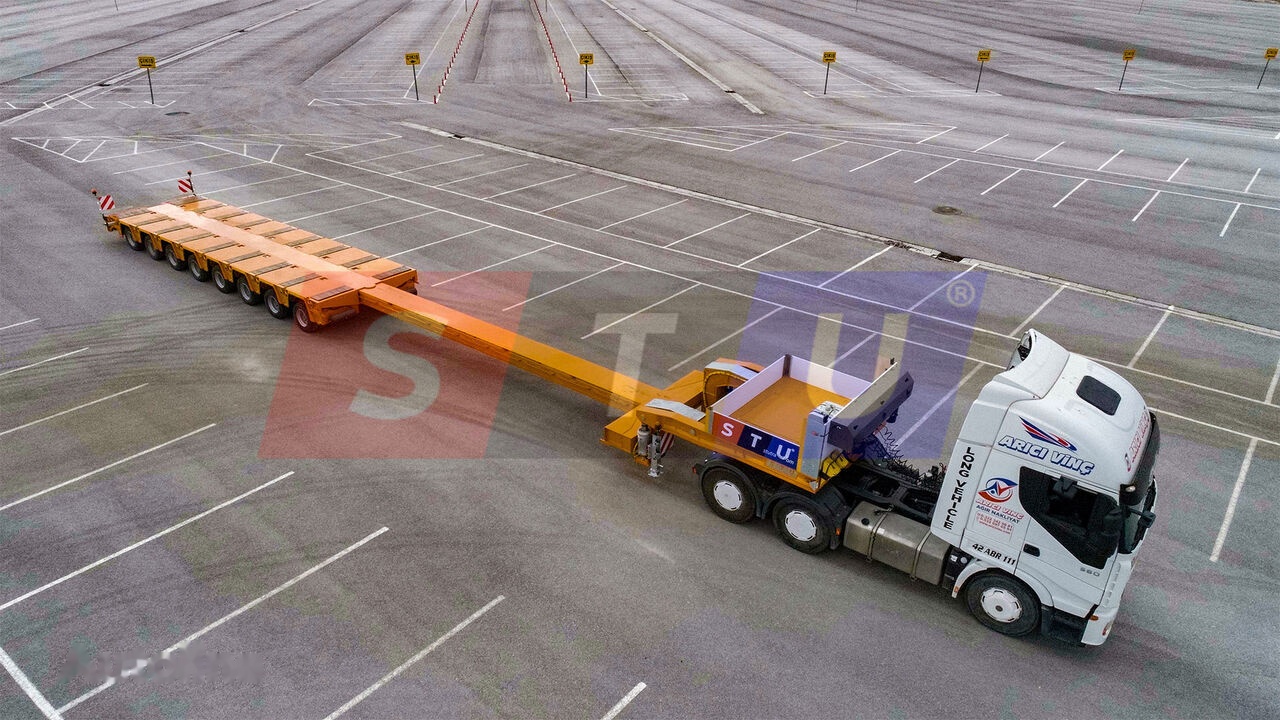 STU 8 AXLE LOWBED- HYDRAULIC STEERING AXLES / 8 ESSİEUX SURBAISSES-E - Low loader semi-trailer: picture 3 STU 8 AXLE LOWBED- HYDRAULIC STEERING AXLES / 8 ESSİEUX SURBAISSES-E - Low loader semi-trailer: picture 3