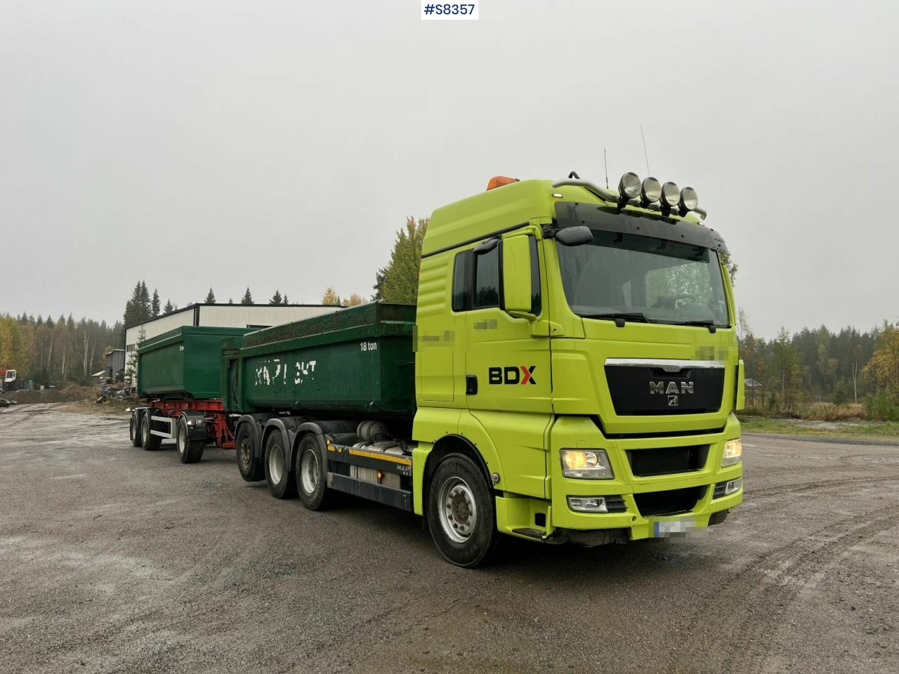 MAN TGF 35.540 med RKP 3-9.0 Vagn Gravel (Cassette) SEE VIDEO - Tipper: picture 2 MAN TGF 35.540 med RKP 3-9.0 Vagn Gravel (Cassette) SEE VIDEO - Tipper: picture 2