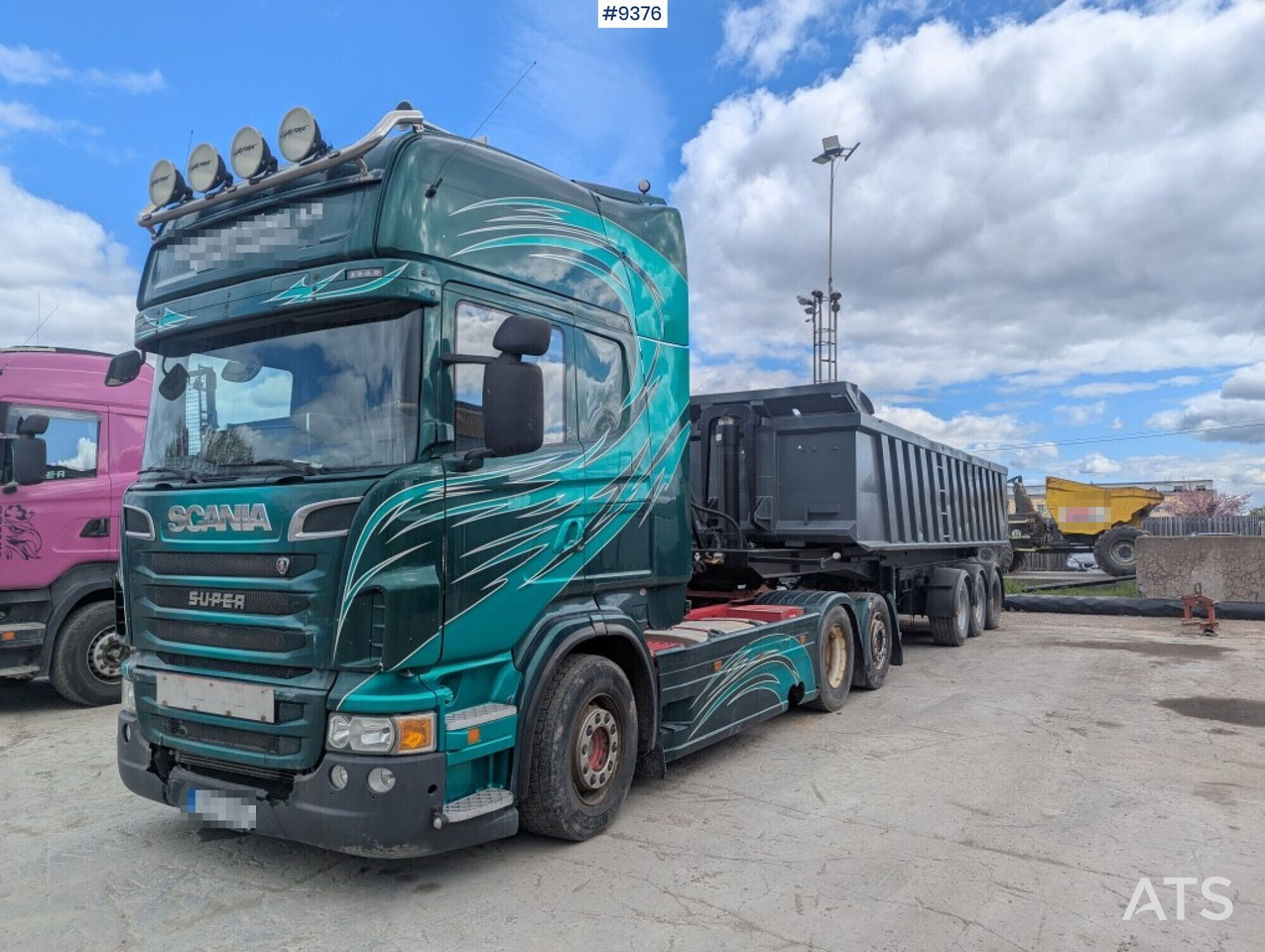 Truck unit Scania R730 V8 6X2 with RKP tipping trailer (VIDEO) - Tractor unit: picture 1 Truck unit Scania R730 V8 6X2 with RKP tipping trailer (VIDEO) - Tractor unit: picture 1