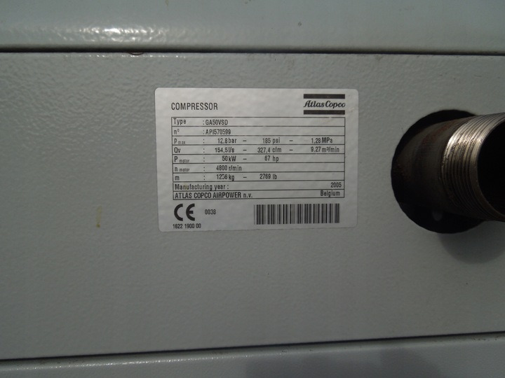 ATLAS COPCO GA50VSDFF - Air compressor: picture 3 ATLAS COPCO GA50VSDFF - Air compressor: picture 3
