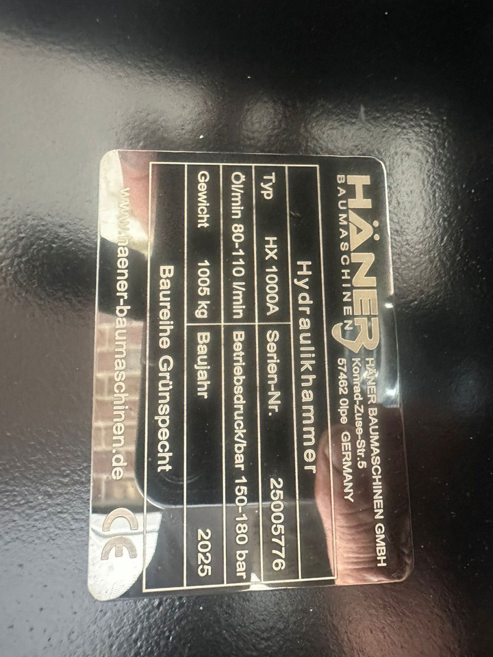 Diversen HX1000 Hammer 1000 Kilo Hamer - Hydraulic hammer: picture 2 Diversen HX1000 Hammer 1000 Kilo Hamer - Hydraulic hammer: picture 2