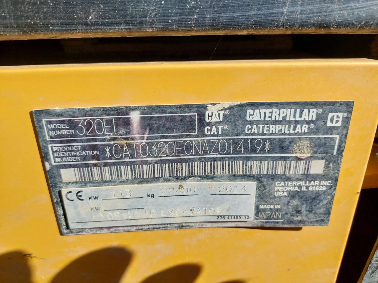 Crawler excavator CAT 320EL: picture 6