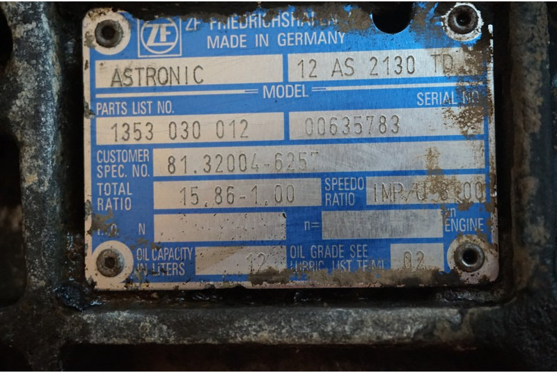 ZF 12AS2130DD TGS 81.32004-6257 - Gearbox for Truck: picture 5 ZF 12AS2130DD TGS 81.32004-6257 - Gearbox for Truck: picture 5