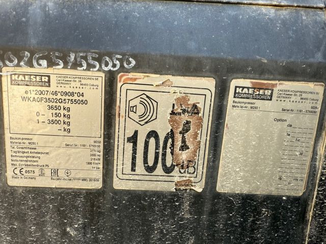 Kaeser M250 Kompressor, Anhänger trailer, 14bar - Air compressor: picture 3 Kaeser M250 Kompressor, Anhänger trailer, 14bar - Air compressor: picture 3