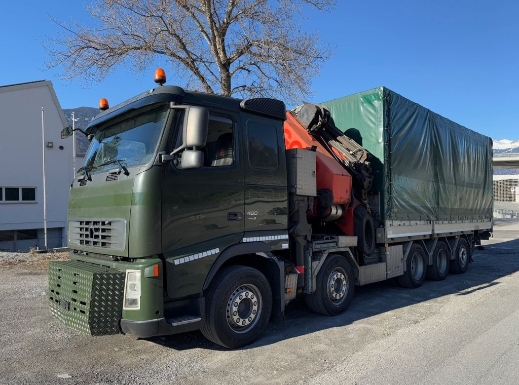 Volvo FH-480 10x4R, E5, Palfinger PK 100002, FlyJib - Crane truck, Curtainsider truck: picture 2 Volvo FH-480 10x4R, E5, Palfinger PK 100002, FlyJib - Crane truck, Curtainsider truck: picture 2
