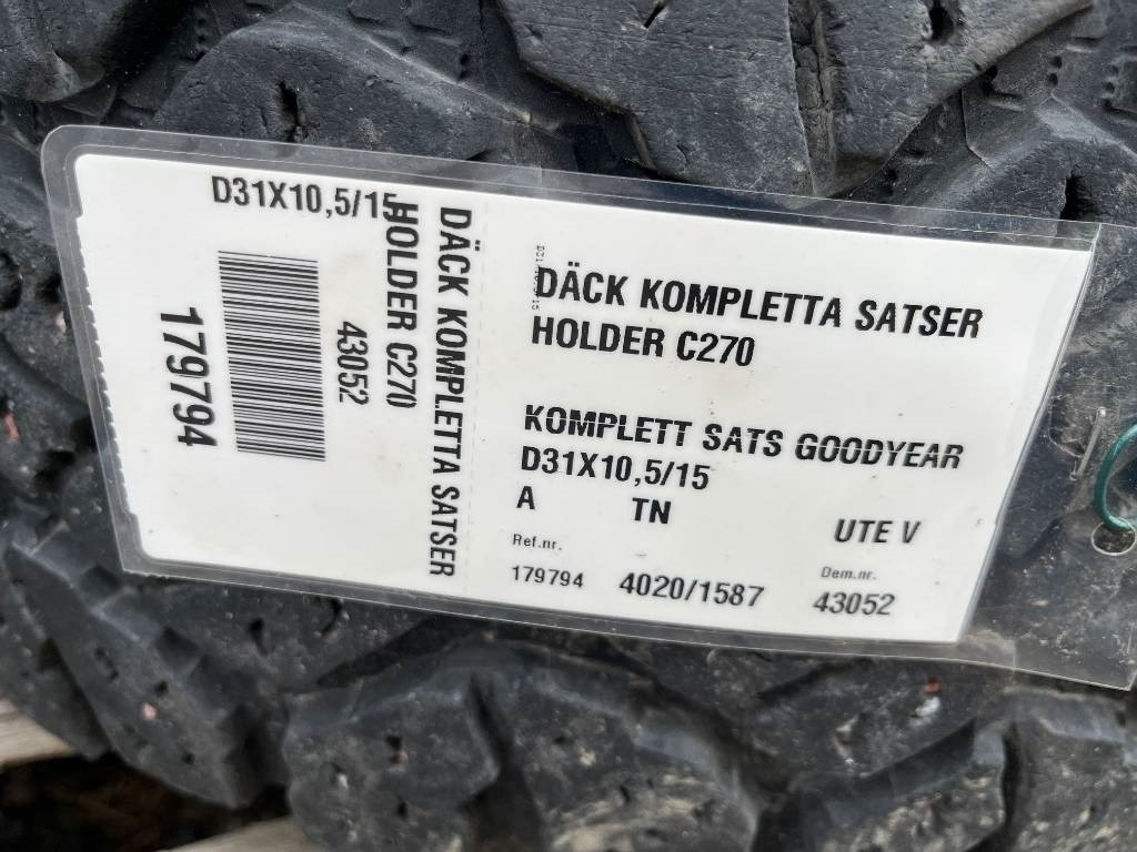 Goodyear 31X10,5 15 Holder C270 - Wheel and tire package: picture 4 Goodyear 31X10,5 15 Holder C270 - Wheel and tire package: picture 4