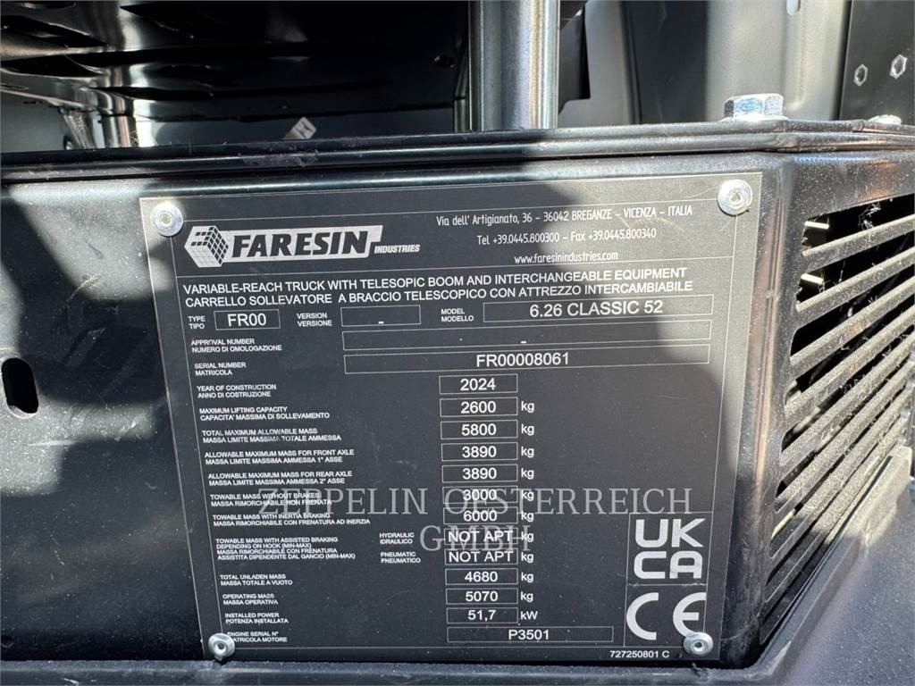 Faresin 6.26 CLASSIC 52 - Telescopic handler: picture 5 Faresin 6.26 CLASSIC 52 - Telescopic handler: picture 5