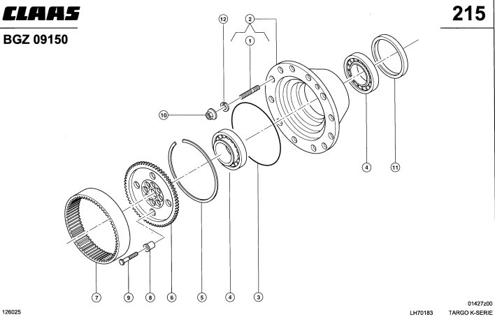 CLAAS Targo K70 Piasta Tylna Koła Kompletna 0011712880 6000103366 6000103357 - Wheel hub for Agricultural machinery: picture 2 CLAAS Targo K70 Piasta Tylna Koła Kompletna 0011712880 6000103366 6000103357 - Wheel hub for Agricultural machinery: picture 2