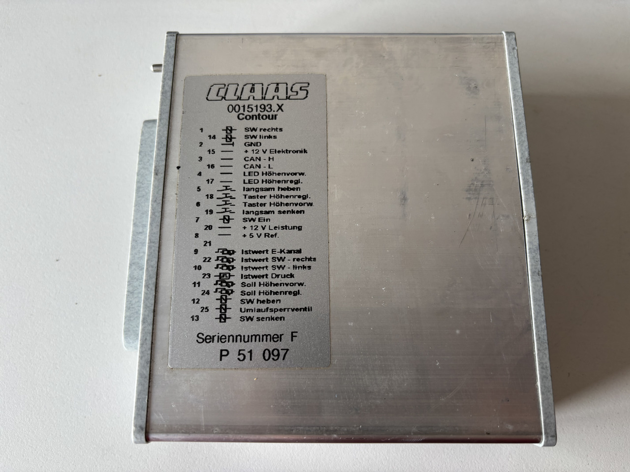 Claas Lexion 510-600 Moduł Sterownik Contour 0015193.X 0015193 00 0015 193 1 - ECU for Combine harvester: picture 1 Claas Lexion 510-600 Moduł Sterownik Contour 0015193.X 0015193 00 0015 193 1 - ECU for Combine harvester: picture 1