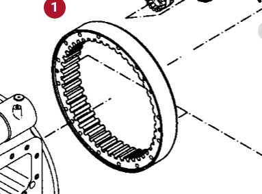 Fendt 414 415 Vario Koło Zębate Koronowe Tylnej Osi Zwolnicy 411151150023 - Final drive for Agricultural machinery: picture 1 Fendt 414 415 Vario Koło Zębate Koronowe Tylnej Osi Zwolnicy 411151150023 - Final drive for Agricultural machinery: picture 1
