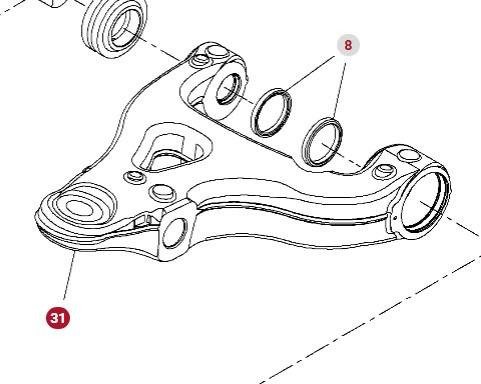 Fendt Vario 1038 1042 1046 1050 GEN 3 Wahacz Kompletny Prawa Lewa Strona F530300051160 F530300051170 - Reaction rod for Agricultural machinery: picture 1 Fendt Vario 1038 1042 1046 1050 GEN 3 Wahacz Kompletny Prawa Lewa Strona F530300051160 F530300051170 - Reaction rod for Agricultural machinery: picture 1