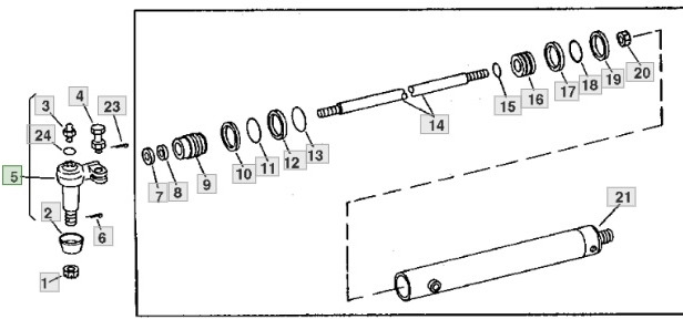 John Deere CTS - końcówka drąźka kierowniczego AH117566 - Tie rod for Agricultural machinery: picture 1 John Deere CTS - końcówka drąźka kierowniczego AH117566 - Tie rod for Agricultural machinery: picture 1