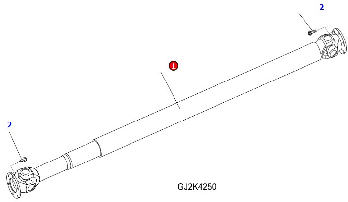 Komatsu WA100 - wał Kardana 42W-20-26120 - Propeller shaft for Agricultural machinery: picture 1 Komatsu WA100 - wał Kardana 42W-20-26120 - Propeller shaft for Agricultural machinery: picture 1