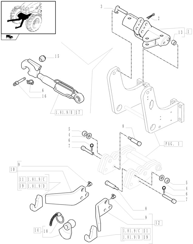 New Holland T6010 Hak 5176621 - Frame/ Chassis for Farm tractor: picture 1 New Holland T6010 Hak 5176621 - Frame/ Chassis for Farm tractor: picture 1