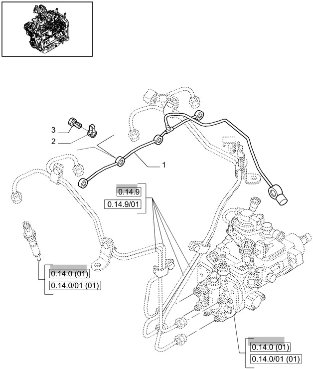 New Holland T6010 Rurka 2853955 - Engine and parts for Farm tractor: picture 1 New Holland T6010 Rurka 2853955 - Engine and parts for Farm tractor: picture 1
