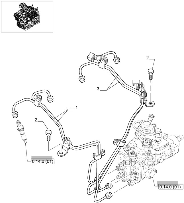 New Holland T6010 Rurka 2853985 - Engine and parts for Farm tractor: picture 1 New Holland T6010 Rurka 2853985 - Engine and parts for Farm tractor: picture 1