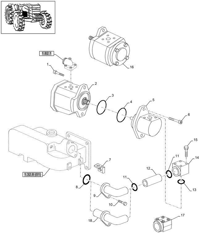 New Holland T6010 T6090 T6070 Pompa hydrauliczna 25.2cc 87395822 - Hydraulic pump for Agricultural machinery: picture 1 New Holland T6010 T6090 T6070 Pompa hydrauliczna 25.2cc 87395822 - Hydraulic pump for Agricultural machinery: picture 1