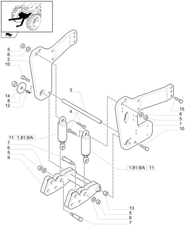 New Holland T6010 Wspornik 47126287 - Frame/ Chassis for Farm tractor: picture 1 New Holland T6010 Wspornik 47126287 - Frame/ Chassis for Farm tractor: picture 1