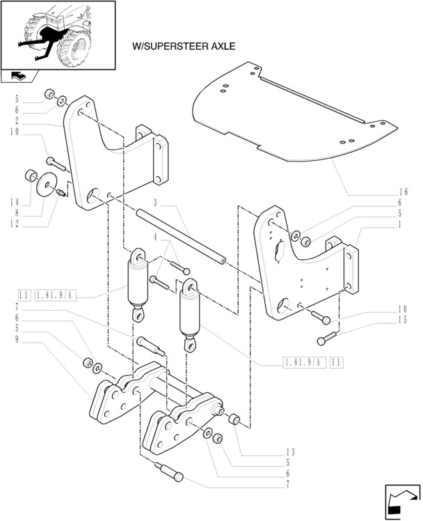 New Holland T6010 Wspornik 47133210 - Frame/ Chassis for Farm tractor: picture 1 New Holland T6010 Wspornik 47133210 - Frame/ Chassis for Farm tractor: picture 1