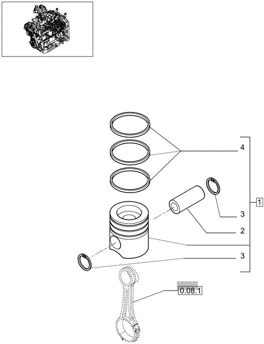 New Holland T6010 Zest tlok-pierscieni 0.4mm oversize 87317252 - Piston/ Ring/ Bushing for Farm tractor: picture 1 New Holland T6010 Zest tlok-pierscieni 0.4mm oversize 87317252 - Piston/ Ring/ Bushing for Farm tractor: picture 1