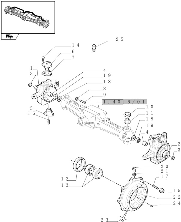 New Holland T6010 Zwrotnica rh 87332318 - Steering knuckle for Agricultural machinery: picture 1 New Holland T6010 Zwrotnica rh 87332318 - Steering knuckle for Agricultural machinery: picture 1