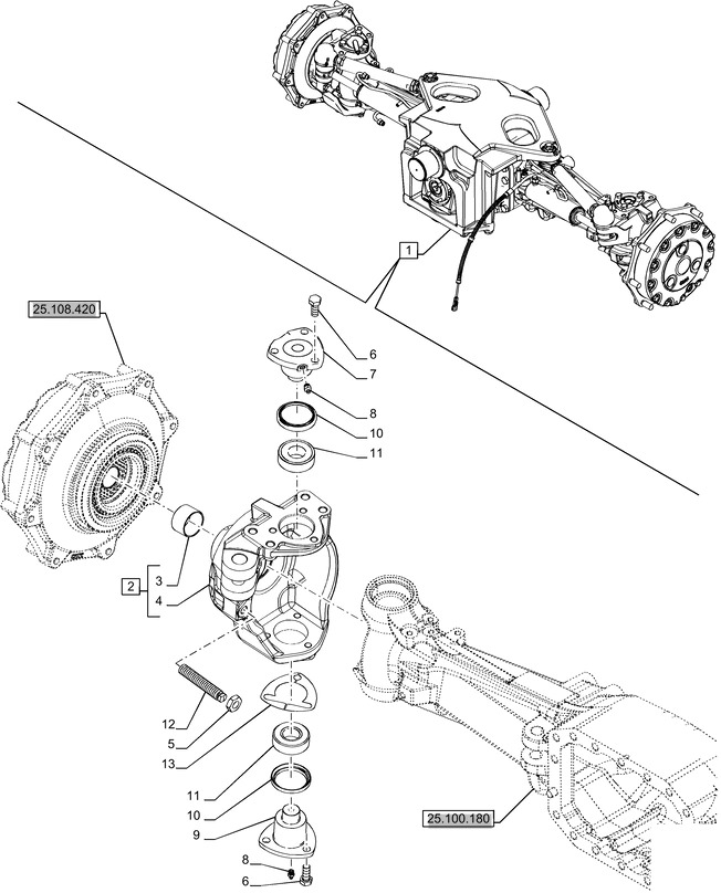 New Holland T6070 Zwrotnica 84188871 - Steering knuckle for Agricultural machinery: picture 1 New Holland T6070 Zwrotnica 84188871 - Steering knuckle for Agricultural machinery: picture 1