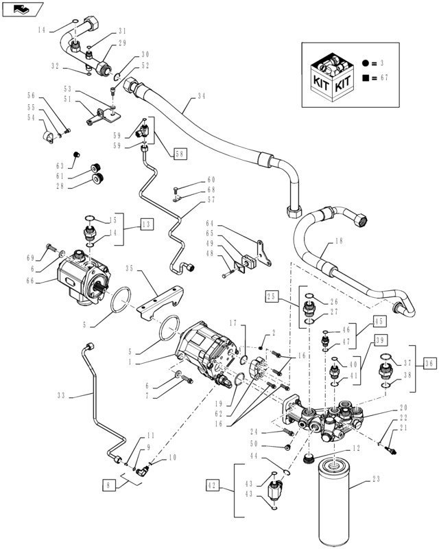 New Holland T6090 Pompa 156 lpm (41.3 gpm) 87538174 - Hydraulic pump for Farm tractor: picture 1 New Holland T6090 Pompa 156 lpm (41.3 gpm) 87538174 - Hydraulic pump for Farm tractor: picture 1