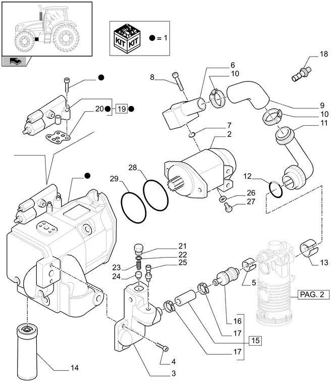 New Holland T6090 Pompa hydrauliczna 25.67 cc 84263360 - Hydraulic pump for Agricultural machinery: picture 1 New Holland T6090 Pompa hydrauliczna 25.67 cc 84263360 - Hydraulic pump for Agricultural machinery: picture 1