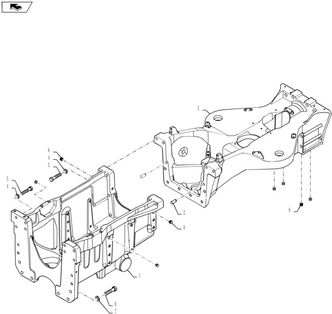 New Holland T6090 Rama 84339258 - Frame/ Chassis for Farm tractor: picture 1 New Holland T6090 Rama 84339258 - Frame/ Chassis for Farm tractor: picture 1