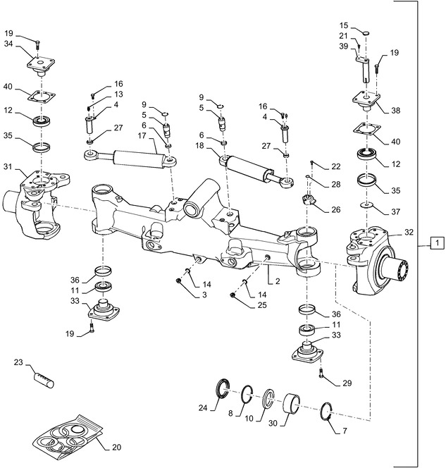 New Holland T6090 T6070 Zwrotnica 87674593 - Steering knuckle for Agricultural machinery: picture 1 New Holland T6090 T6070 Zwrotnica 87674593 - Steering knuckle for Agricultural machinery: picture 1