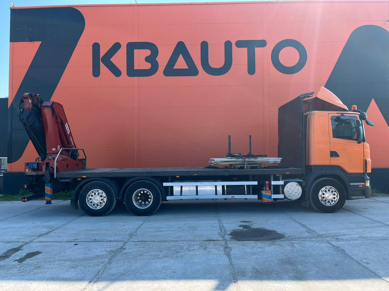 Scania R 340 6x2*4 HMF 2823-K6 + JIB / PLATFORM L=7293 mm - Dropside/ Flatbed truck, Crane truck: picture 5 Scania R 340 6x2*4 HMF 2823-K6 + JIB / PLATFORM L=7293 mm - Dropside/ Flatbed truck, Crane truck: picture 5