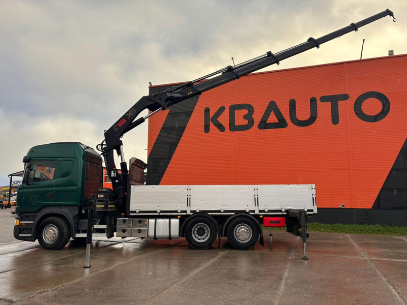 Dropside/ Flatbed truck, Crane truck Scania R 410 6x2 HIAB 322EP-5 HIPRO / PLATFORM L=6131 mm: picture 9