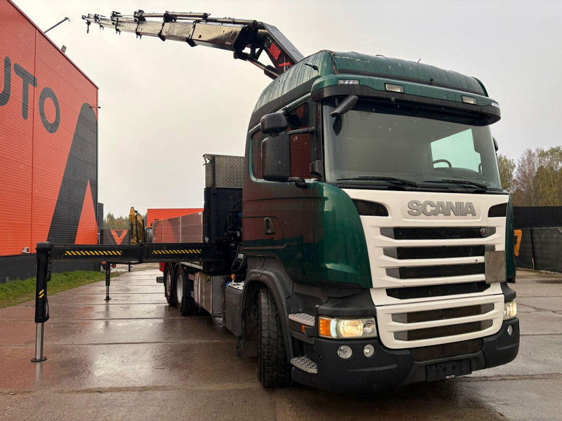 Dropside/ Flatbed truck, Crane truck Scania R 410 6x2 HIAB 322EP-5 HIPRO / PLATFORM L=6131 mm: picture 10