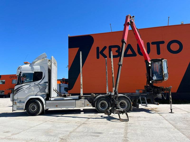 Timber truck, Crane truck for transportation of timber Scania R 580 6x4 EPSILON M12L97 / RETARDER: picture 9