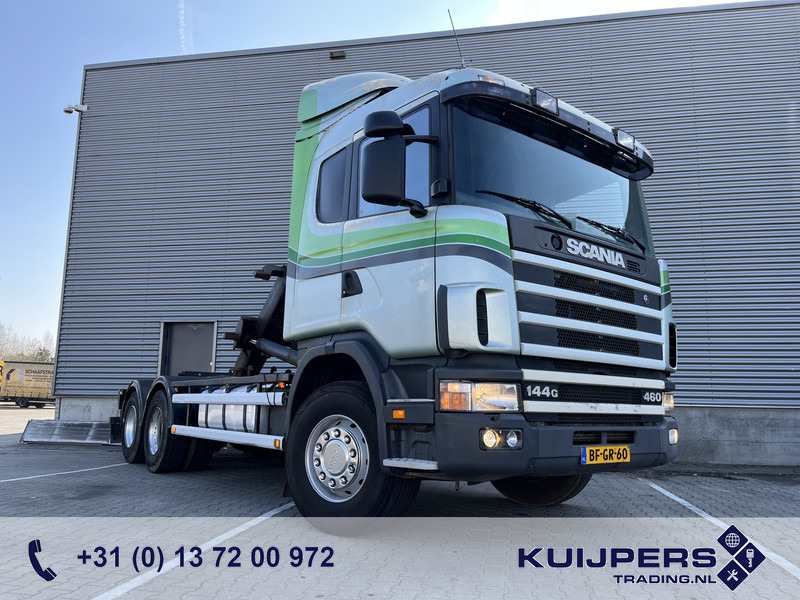 Scania R 144G V8 460 6x2 Boogie / 874 dkm / Blad - Blad / Hook Lift / NL Truck - Hook lift truck: picture 1 Scania R 144G V8 460 6x2 Boogie / 874 dkm / Blad - Blad / Hook Lift / NL Truck - Hook lift truck: picture 1