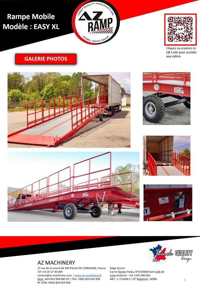 New Loading ramp AZ RAMP-EASY XL-12-RL . Mobil Loading Ramp  WIDE With Level Off, 12 t Capacity: picture 9