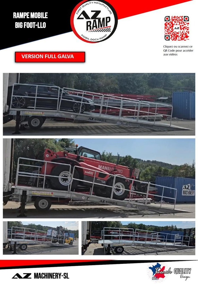 Large Mobile dock ramp, uncouplable AZ RAMP - KING VERSION, BIG FOOT L20 T-INOX - Loading ramp: picture 3 Large Mobile dock ramp, uncouplable AZ RAMP - KING VERSION, BIG FOOT L20 T-INOX - Loading ramp: picture 3