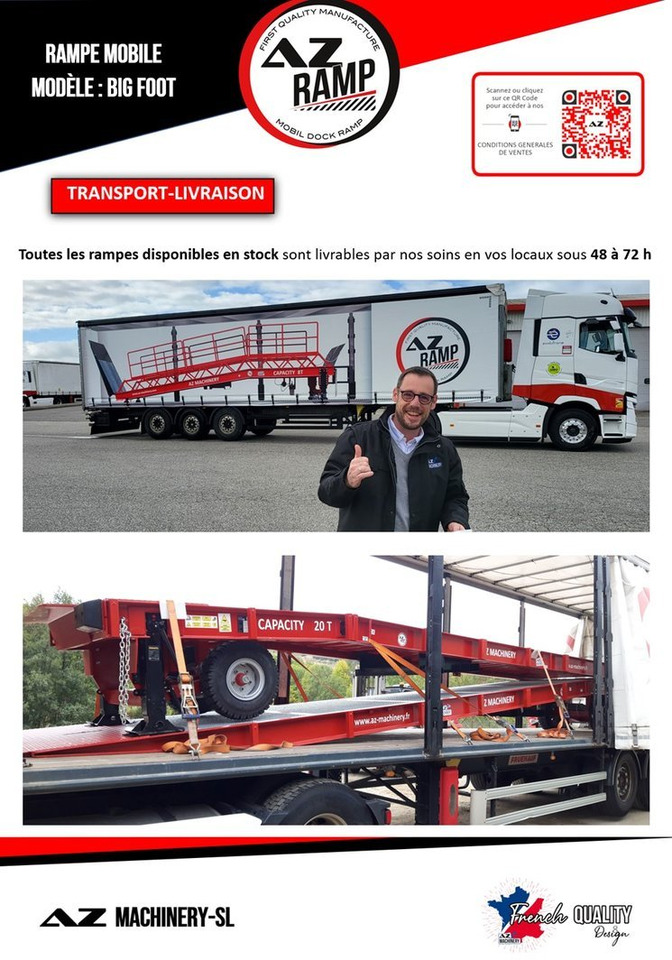 New Loading ramp Large Mobile dock ramp, uncouplable AZ RAMP - KING VERSION, BIG FOOT  L20 T-INOX: picture 19