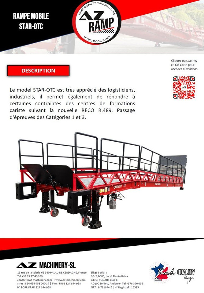 Loading Ramp with with hydraulic folding bridge - AZ RAMP - STAR-OTC- 8T. 8 ton capacity - Loading ramp: picture 2 Loading Ramp with with hydraulic folding bridge - AZ RAMP - STAR-OTC- 8T. 8 ton capacity - Loading ramp: picture 2