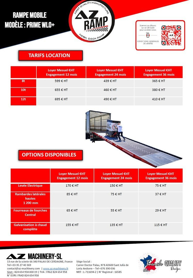**RENTAL 12-24-36 Month** AZ RAMP-PRIME PRIME WLO + 8 . Industrial Mobil Loading Ramp - Loading ramp: picture 2 **RENTAL 12-24-36 Month** AZ RAMP-PRIME PRIME WLO + 8 . Industrial Mobil Loading Ramp - Loading ramp: picture 2