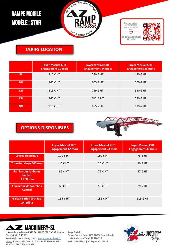 **RENTAL** Loading Ramp with with hydraulic tilting bridge - AZ RAMP - STAR- 8T. 8 ton capacity - Loading ramp: picture 2 **RENTAL** Loading Ramp with with hydraulic tilting bridge - AZ RAMP - STAR- 8T. 8 ton capacity - Loading ramp: picture 2